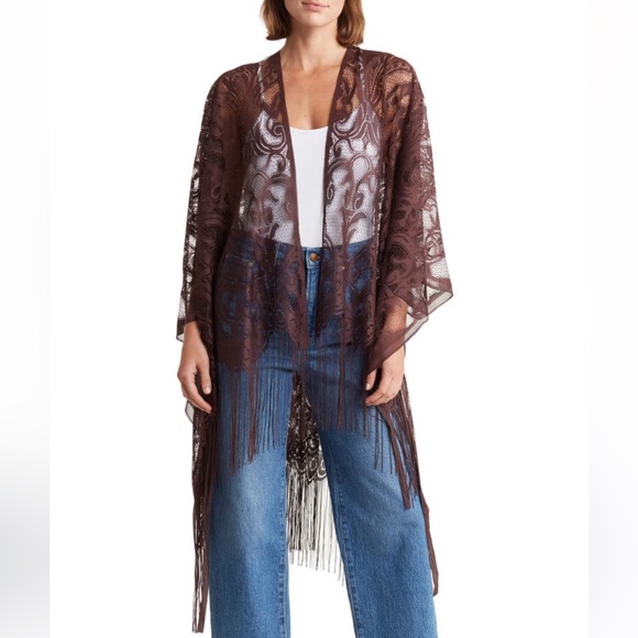 Steve Madden Tops - STEVE MADDEN ❤️‍🔥 LACE KIMONO NWT ONE SIZE FITS ALL